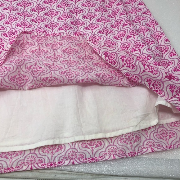 2/$30 Joules Dress Orianne Sleeveless Embroidered Pink & White Geometric Size 4 - Picture 8 of 15